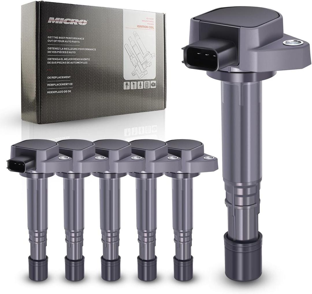 Micro Set of 6 Ignition Coil Pack Compatible with Honda Acura Saturn 2001 2002 2003 2004 2005 2006 2007 2008 2009 Pilot Ridgeline MDX Vue 3.5L 3.7L V6 Replacement for UF400 UF512 UF307 C1460