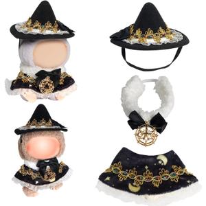 17cm Doll Clothes for labubu Dolls- Costume Outfit for 17cm Dolls Witch Clothes (Magic Witch)No Doll