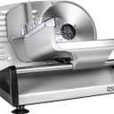 OSTBA Meat Slicer Electric Deli Food Slicer with Child Lock Protection, Removable 7.5 Stainless Steel Blade and Food Carriage, Adjustable Thickness Food Slicer Machine for Meat, Cheese, Bread(150W)