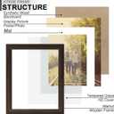 KTKDE 12x18 Wooden Picture Frame,Display Pictures 11x17 with Mat or 12x18 Without, Tempered Glass, 18 by 12 Walnut Frame Wall Gallery Photo Frames Poster Frame best gift