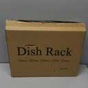 Dish Drying Rack - Small Dish Rack for Kitchen Counter, Stainless Steel Dish Drainer with Utensil Holder and Drainboard (White)