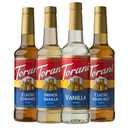 Torani Variety Pack Caramel, French Vanilla, Vanilla & Hazelnut, 25.4 Ounces (Pack of 4)
