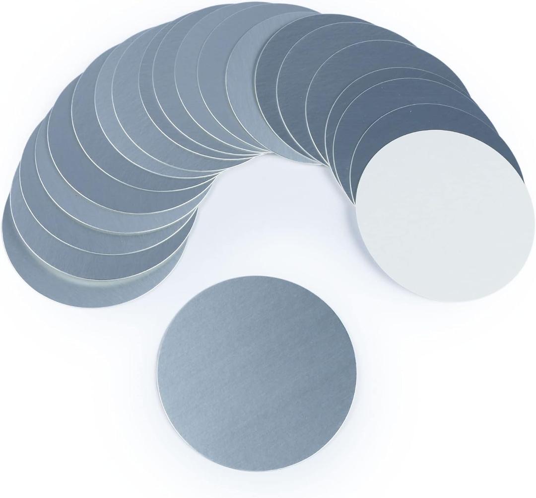 U.S. Solid Aluminum Foil Cap Liner Heat Sealing for Glass Bottle Non-Metal Lid(500 pcs, 26mm)