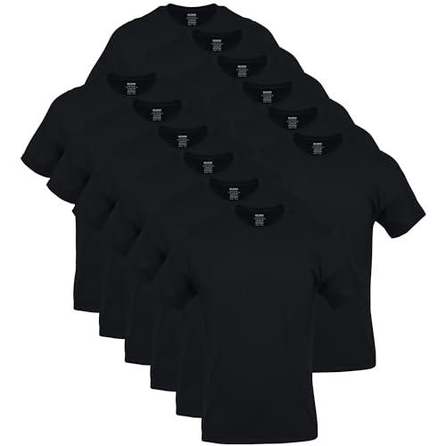 Gildan Men's Crew T-Shirts, Multipack, Style G1100, Black (12-Pack), Large