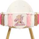 My First Rodeo High Chair Tassel Banner - 1st Birthday Party Decorations, Western Cowboy Theme, Farm Baby Shower, Photo Props, First Rodeo Cake Smash Decor, Rustic Wild West Celebration (Pink Cowgirl)