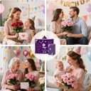 Mothers Day Gifts for Mom, Wearable Hoodie Blanket for Birthday Gift, Mom blanket Gifts from Daughter, Son, Husband, Sherpa Fleece Mother Blankets, Soft, Wife, Mama, purple (50*70)