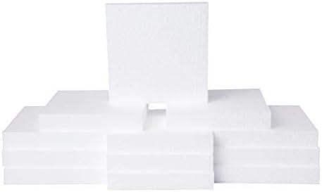 Silverlake 6x6x1 Craft Foam Squares for Styrofoam Board Projects (12-Pack)