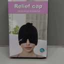 EXQUISLIFE Migraine Headache Relief Cap, Gel Ice Head Wrap, Hot and Cold Therapy, Headache Eyes Mask for Sinus, Puffy Eyes, Tension and Stress Relief (Blue)