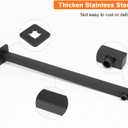 Shower Arm, Rain Shower Head Extension Extender, With Flange and Teflon Tape, Made of Thicken Stainless Steel for Bathroom Rainfall Shower (20 Inch, Matte Black)