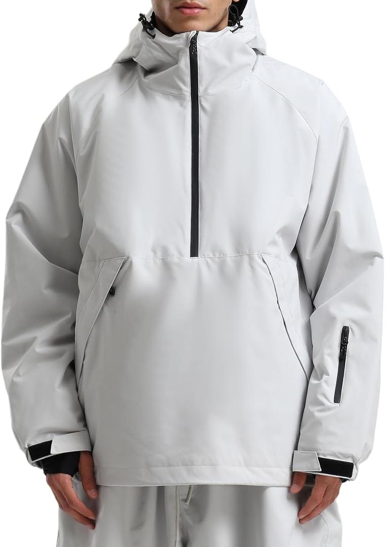 GSOU SNOW Womens Snowboard Jacket Men Snow Jacket Warm Waterproof Coat Ski Jacket for Winter Sport (X-Large, Grey)