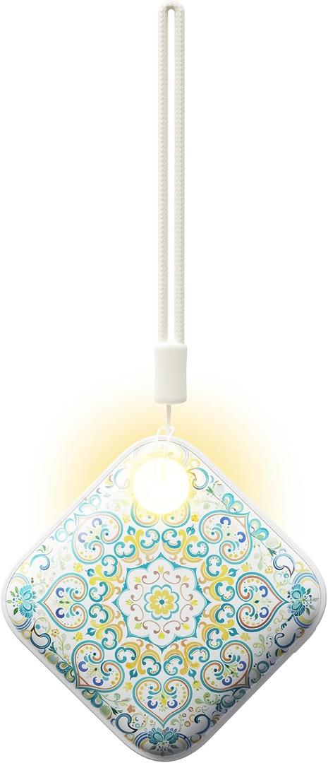 Gaiatop Rechargeable Hand Warmers, 4000mAh Double-Sided Hot Hands with 3 Heat Settings, Light and Strap, Cute Portable Pocket Electric Heater, Stocking Stuffers Reusable Outdoor Gifts for Women Men (Boho Swirl)