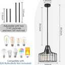 Modern Crystal Pendant Light Fixture, Adjustable Height Hanging Lamp with Metal Base & Crystal Shade, E26 Socket, 60W Max, Hardwired for Kitchen Island, Dining Room, Living Room.