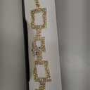 LIMHOO Women's Skinny Metal Waist Belt Elastic Thin Waist Belt for Dress Stretch Chain Belt (Hy19414-gold)