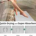 XMarrat Large Stone Bath Mat, Super Absorbent Diatomaceous Earth Bath Mat, Quick Drying Non-Slip Diatomite Stone Bath Mats for Bathroom, Easy to Clean (Light Gray, 31.5" x 19.7")