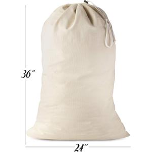Handy Laundry Cotton Laundry Bag, The Extra Heavy Duty Washable Laundry Bag with Drawstring Makes a Great Cloth Storage Sack for Sleeping Bag, Linen Basket Liner, Hamper Liner and Travel, (1-Pack)