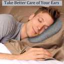 Ear Piercing Pillow for Side Sleepers with an Ear Hole for CNH and Ear Pain Ear Inflammation Pressure Sores, Cotton O-Shaped Side Sleeping Pillow, Ear Guard Pillow