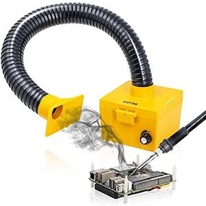 KOTTO Strong Suction Smoke Absorber for Soldering, Welding, 3D Printing - Extractor with Carbon or HEPA Filter [Updated, Hose Pre-Attached]