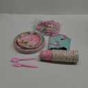 Buryeah 179 Pieces Flamingo Birthday Party Supplies Tropical Hawaiian Party Decorations for Girls Kids Included Banner Tablecloths Hanging Swirls Plates Napkins Cups Forks Spoons Knife for 24 Guests