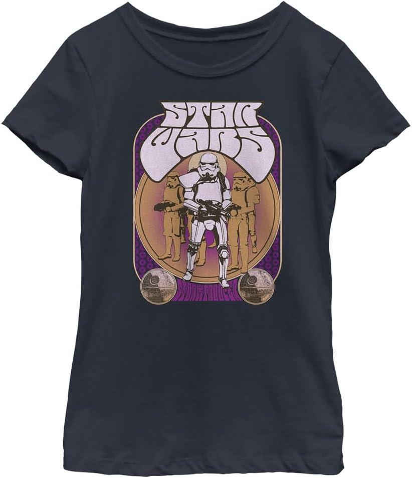 STAR WARS Trooper Gig Girls Short Sleeve Tee Shirt (Large, Navy Blue)