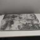 Genteele Memory Foam Bath Mat Non Slip Absorbent Super Cozy Velvet Bathroom Rug Carpet (17 inches X 24 inches, Grey)