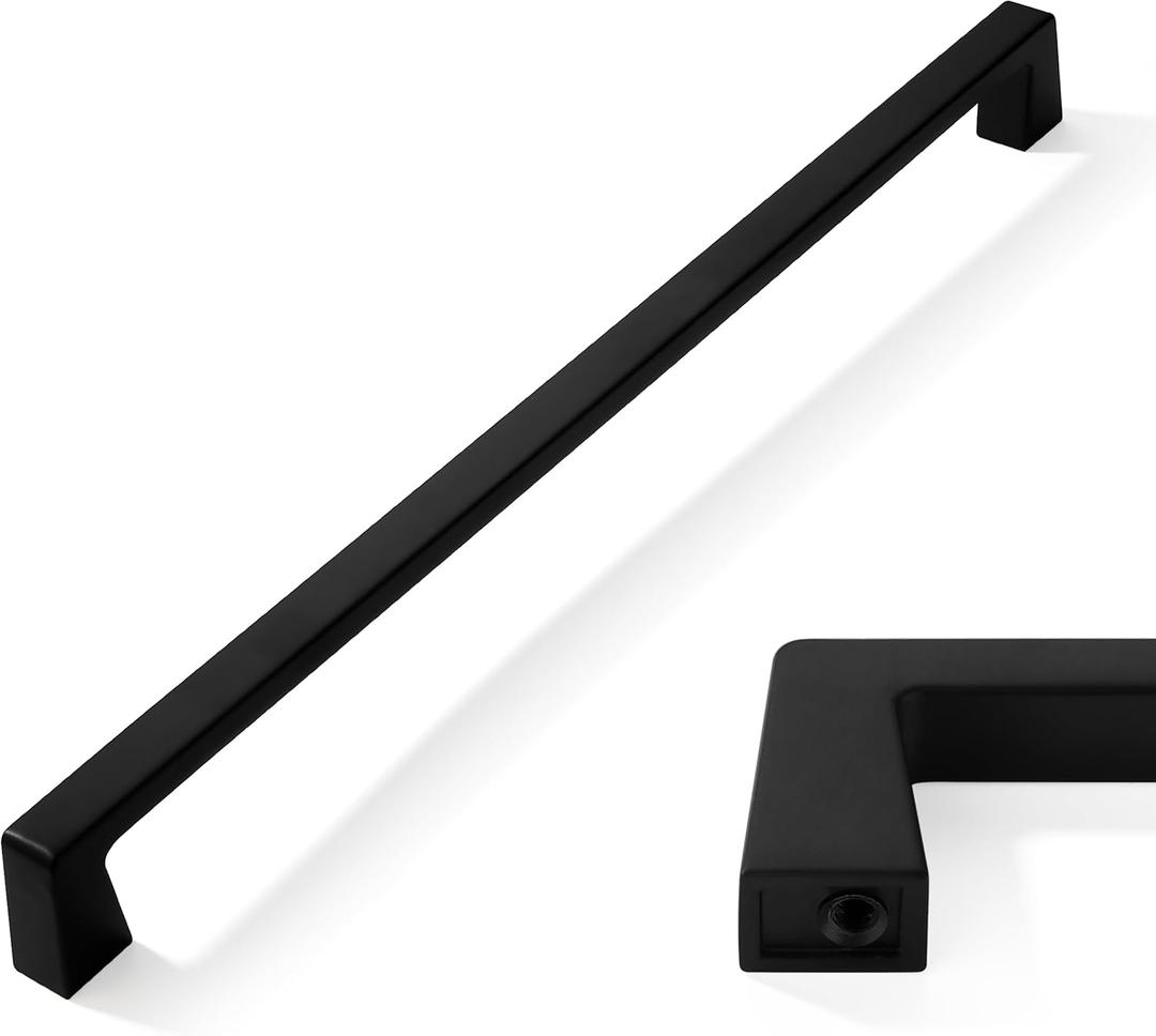 2 Pack 12 Inch Kitchen Cabinet Handles Matte Black Cabinet Pulls Drawer Pulls Kitchen Cabinet Hardware Kitchen Handles for Cabinets Cupboard Handles Drawer Handles 2 Pack 12 Inch Kitchen Cabinet Handles Matte Black Cabinet Pulls Drawer Pulls Kitchen Cabinet Hardware Kitchen Handles for Cabinets Cupboard Handles Drawer Handles