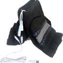 Women's & Men's USB Heated Gloves Mitten Full & Half Fingerless Winter Hands Warmer Laptop Gloves (New Blue)