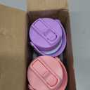 SANDJEST Kids Water Bottle with Straw Lid, Pack of 2 Insulated 12 Oz Stainless Steel Water Bottles for Girls, Travel Cup for School Sports, Bow - Mermaid