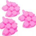 3 Pack Medium Size 7 Cavities Unicorn Silicone Chocolate Mold for Making Unicorn Shape Gummy, Candy, Chocolate, Ice Cube, Jelly, Mousse, Small Cake