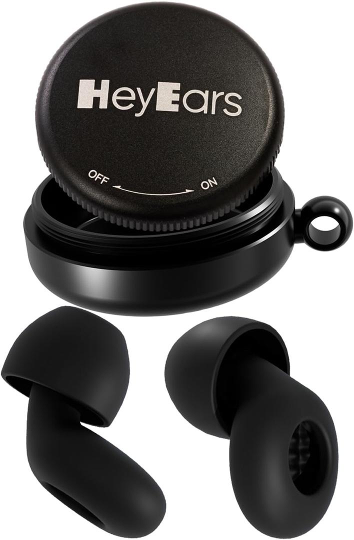 Ultra Soft Ear Plugs for Sleeping, Noise Sensitivity, Passive Noise Reduction 26dB, Most Comfortable Noise Cancelling Earplugs, Certified Hearing Protection, 8 Ear Tips - Black