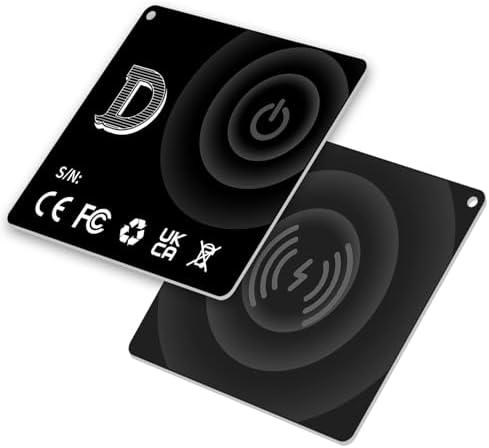 Wallet Tracker Card, Rechargeable Wallet Finder Slim Work with Apple Find My(iOS Only) Smart Wallet Finder Item Tracker IP68 Waterproof Card Tracker for Wallet,Luggage Tag,Bags