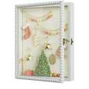 Love-KANKEI Shadow Box Frame 11x14, Deep Large Shadow Box Display Case with Unique Beads Door and Glass Window, Wood Memory Box for Pictures,Medals,Memorabilia,Collections White