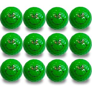 Grinch Face Golf Balls 12 Pack - Perfect for The Person who has Everything.