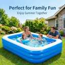 Inflatable Swimming Pool 715124 Large Inflatable Pools, Blow Up Pools Durable Family Pool for Summer Water Party, Outdoor, Garden Backyard(18013056CM)