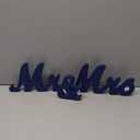 Wooden Mr & Mrs Sign, Rustic Mr. & Mrs. Letters Wedding Signs for Wedding Table, Miss Mr. Decoration for Photo Props/Party Table/Anniversary/Valentine's Day/Wedding & Engagement, Navy Blue
