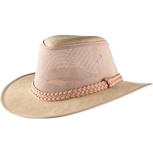 Mesh Safari Hat for Men Soaker Golf Sun Hats Summer Wide Brim Outback Cap (Large, Natural)
