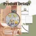 Yorhifa Oyster Champagne Lemon Framed Wall Art, Aesthetic Kitchen Round Wall Art, Coastal Round Walls Decor, Funky Coastal Aesthetic Kitchen Dining Room Circle Canvas Artwork Hanging Decor, 10x10in (color_3)