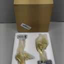 6.5" H Black Gold Art Thinker Figurines 2 PCS, Abstract Small Statues Home Accent Decor for Shelf, Office Desk, Living Room, Knick Knacks Decorations for Shelves (2 Pcs Gold)
