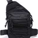 Tactical Backpack,Small Backpack and Sling Bag for Men,Crossbody Bag Men,Military Rucksack. (Black)