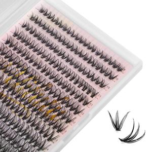 UILULU DIY Cluster Lashes 280pcs Individual 30D Lashes Clusters D Curl Natural Eyelash Extension, False Eyelashes Lash Clusters At Home Lash Extensions (30D-0.07D-9-16MM Lash Only)