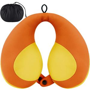 INFANZIA Kids Chin Supporting Travel Neck Pillow, Helps Support Head and Neck, Comfortably Designed for Head, Neck, and Chin Support - Gifts for Toddler/Child/Kids, Orange