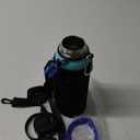 32oz Insulated Water Bottle Flask - Cold-48h & Hot-24h, Stainless Steel Water Bottle Hydro Cup with Paracord Handle, Straw & Spout Lids, Strap Carrier Bag, Meta Water Bottle for Sports Fitness Hiking (Black)
