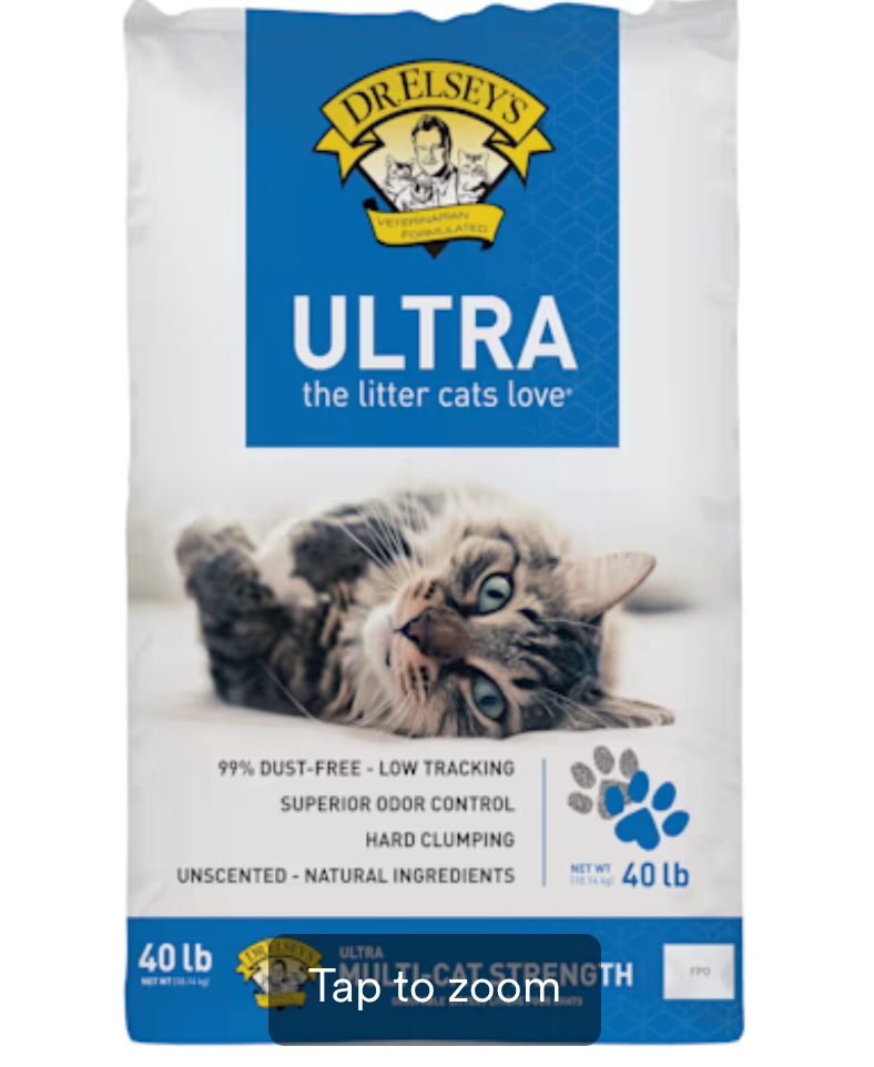 Dr. Elsey's Ultra Clumping Clay Multi-Cat Litter, 40 lbs.