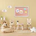 24"x36" Pink Felt Bulletin Board, Framed Pin Board