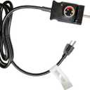 Replacement Thermostat Analog Control Power Cord for Masterbuilt MB20070210 Analog Electric Smokers