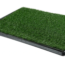Artificial Grass Puppy Pee Pad for Dogs and Small Pets - 20x25 Reusable 4-Layer Training Potty Pad with Tray - Dog House and Pet Supplies by PETMAKER
