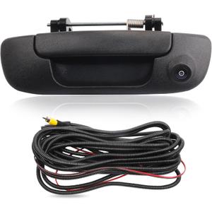 Dasbecan Tailgate Handle with Backup Rear View Camera Compatible with 2002-2008 Dodge Ram 1500 2500 3500 Back up Reverse Camera Night Vision (RCA Connector)