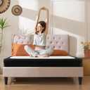 Biscaynebay Decorative Box Spring Cover Queen Size, Black Luxurious Jersey Knitting Stretchy Wrap Around 4 Sides Bed Skirt for Home/Hotels, Easy Fit Wrinkle Free Machine Washable
