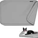 Explore Land Waterproof Dog Bed Cover Canvas Washable Dog Crate Pad Replacement Cover for 54 Inch Crate, 53Lx36Wx4H inch, Gray