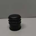 Sumnacon Heavy Duty Floor Door Stopper No Drill - Durability Stainless Steel Door Stop with Anti-Skid Rubber - Contemporary Safety Doorstop for Home Office Commercial Industrial, Black (3X3.1Inch)