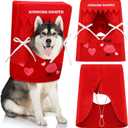 Valentine Dog Costume Kissing Booth Headpiece for Dog and Cats Cute Pup Kissing Booth Pet Headwear Costume Gift for Holiday Birthday Party(Red,L/XL)